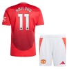 Conjunto (Camiseta+Pantalón Corto) Manchester United Hojlund 11 Primera Equipación 2024-25 - Niño